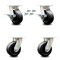 Service Caster 5 Inch Kingpinless Polyolefin Wheel Caster Swivel Locks 2 Brakes SCC, 4PK SCC-KP30S520-POR-SLB-BSL-2-BSL-2 - alternate 1